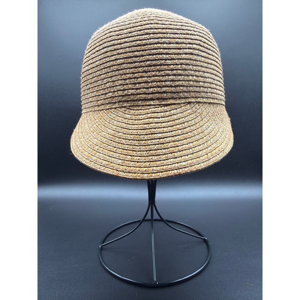 Halogen Straw Cloche Hat Women's Tan Summer Brimmed Sun Hat New Without Tags